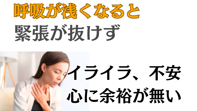 浅い呼吸は不安を生み出す